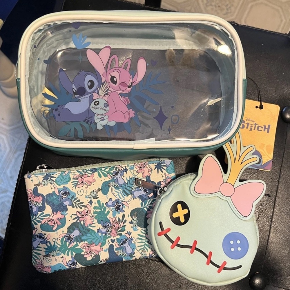 Her Universe Disney Lilo and Stitch 3-Piece Cosmetic Bag Set